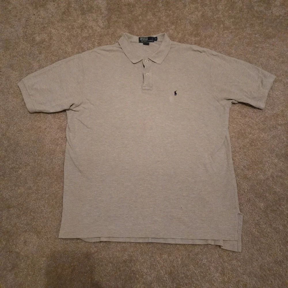 Polo Ralph Lauren Polo Shirt Mens XL Beige Short Sleeve Classic Fit Pony Logo
